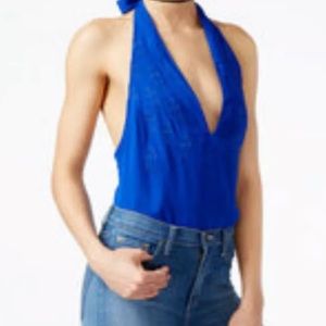 Free people Plunging V Neck Halter Top NWT